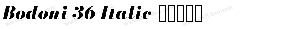 Bodoni 36 Italic字体转换